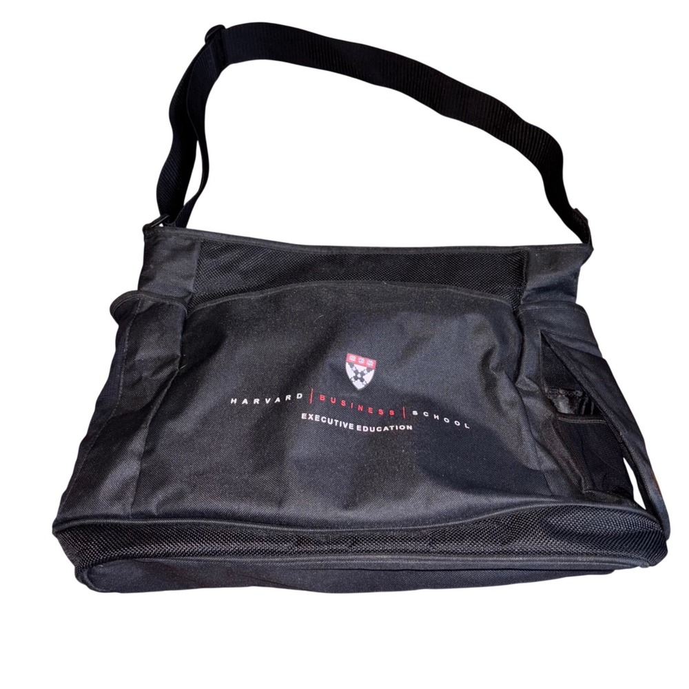 Harvard Business School Executive Education Messenger Bag Black Laptop Case HBS